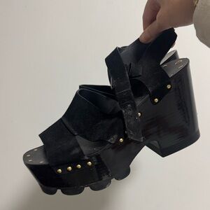 Tory Burch Black Platform Sandals